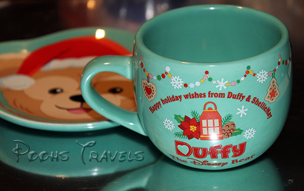 Tokyo Disney Sea Duffy Sherry May Christmas Souvenir Cup & Plate Set Red 