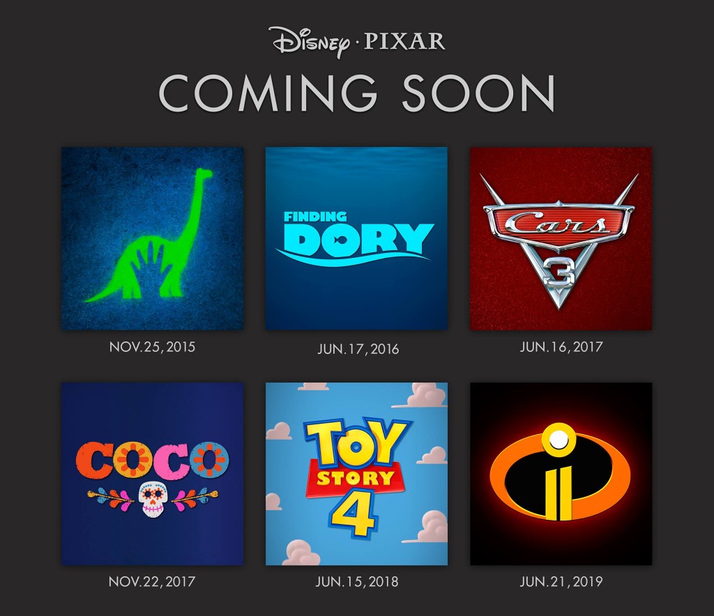 Disney Pixar Movies coming soon through 2019 (Photo: Disney Pixar) - disneyglobetrotter.com